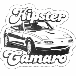 Hipster Camaro Miata MX-5 Sticker